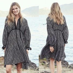 DÔEN Azalea Dress in Black Prairie Paisley Medium